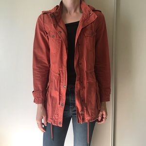 Blanc Noir Salmon Canvas Anorak Jacket